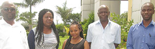 Left to right: Kennedy Bowa, TEVET (manager curriculum development), Lessy Chinsomba, TEVET, (electrical examinations specialist), Esther Chirwa, SAIMC Zambia (member), Enock Shikabeta, SAIMC Zambia (chairman), Martins Kakonkanya SAIMC Zambia (member).